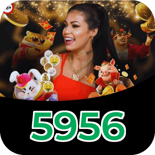 Interface do aplicativo 5956 mostrando jogos disponíveis no iOS e Android